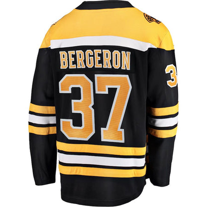 B.Bruins #37 Patrice Bergeron Fanatics Branded Breakaway Player Jersey  Black Stitched American Hockey Jerseys CROVYIE