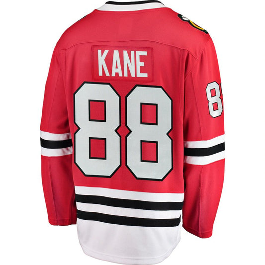 C.Blackhawks #88 Patrick Kane Fanatics Branded Breakaway Player Jersey Red Stitched American Hockey Jerseys CROVYIE