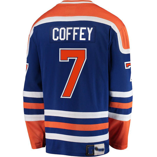 E.Oilers #7 Paul Coffey Fanatics Branded Premier Breakaway Retired Player Jersey  Blue Stitched American Hockey Jerseys CROVYIE
