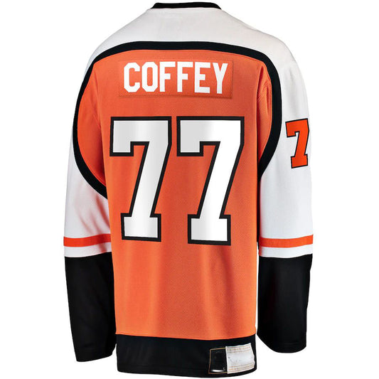P.Flyers #77 Paul Coffey Fanatics Branded Premier Breakaway Retired Player Jersey  Stitched American Hockey Jerseys CROVYIE