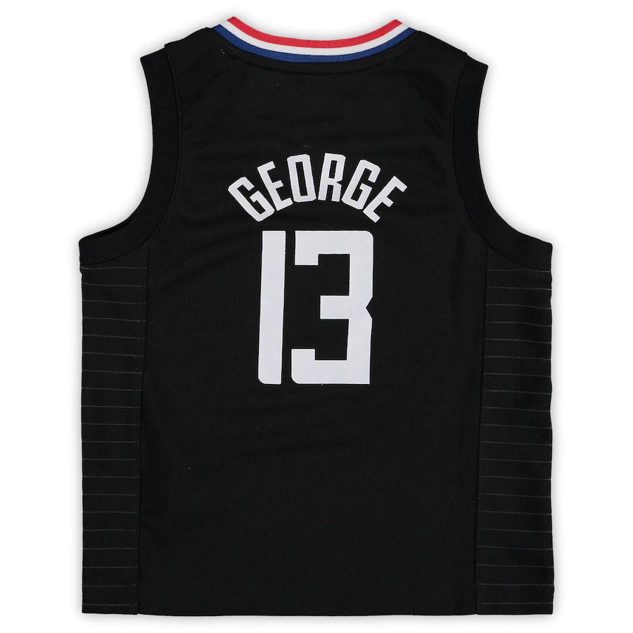 LA.Clippers #13 Paul George Jordan Brand Preschool 2020-21 Fast Break Replica Jersey  Statement Edition Black Stitched American Basketball Jersey