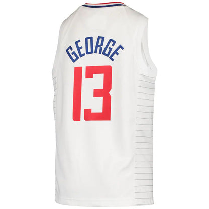 LA.Clippers #13 Paul George 2020-21 Swingman Jersey Association Edition White Stitched American Basketball Jersey