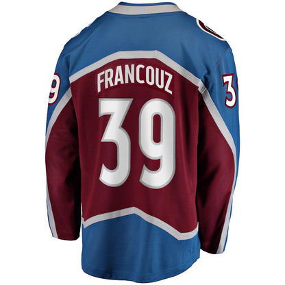 C.Avalanche #39 Pavel Francouz Fanatics Branded Breakaway Player Jersey Burgundy Stitched American Hockey Jerseys CROVYIE