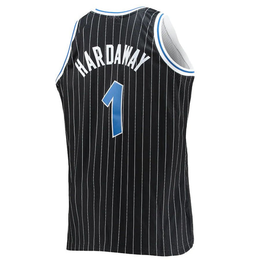 O.Magic #1 Penny Hardaway Mitchell & Ness Big & Tall 1994-95 Hardwood Classics Swingman Jersey Black Stitched American Basketball Jersey