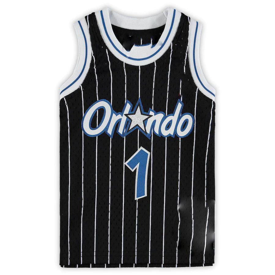 O.Magic #1 Penny Hardaway Mitchell & Ness Big & Tall 1994-95 Hardwood Classics Swingman Jersey Black Stitched American Basketball Jersey