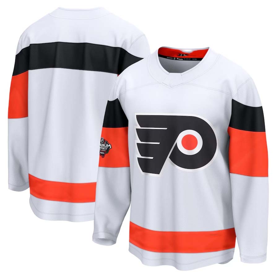 P.Flyers Fanatics 2024 Stadium Series Breakaway Jersey ¨C White Stitched American Hockey Jerseys CROVYIE