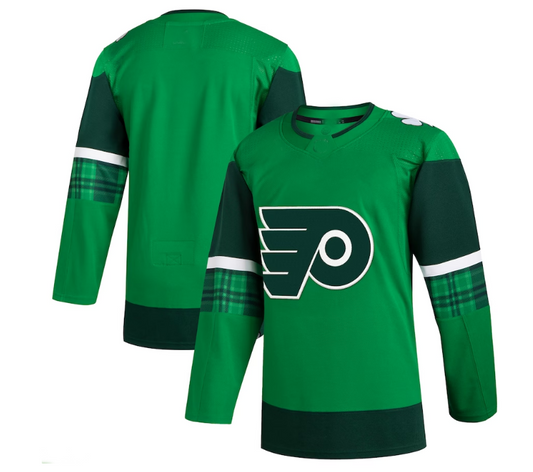 P.Flyers 2023 St. Patrick's Day Primegreen Authentic Jersey - Kelly Green Stitched American Hockey Jerseys CROVYIE