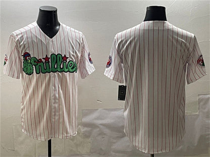 Philadelphia Phillies Blank White Phanatic Cool Base Stitched Baseball Jersey