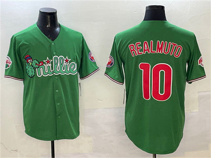 Philadelphia Phillies #10 J.T. Realmuto Green Phanatic Limited Stitched Baseball Jersey