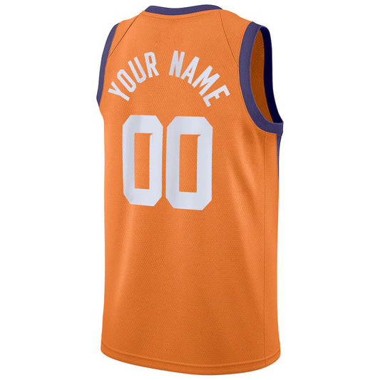 Custom P.Suns Jordan Brand Swingman Custom Jersey Statement Edition  Orange Stitched Basketball Jersey