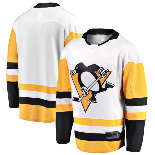 P.Penguins Fanatics Branded Breakaway Away Jersey White Stitched American Hockey Jerseys CROVYIE