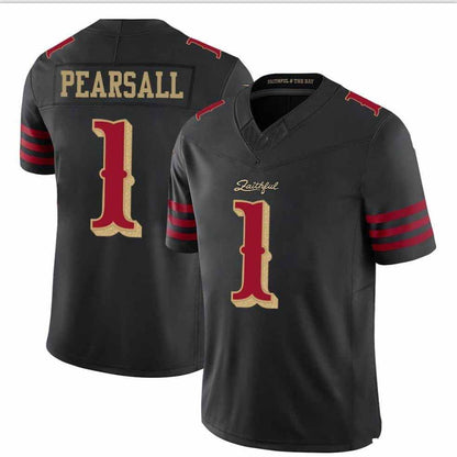SF.49ers #1 Ricky Pearsall 2025 Rivalries Collection Limited Jersey-FAM - Black Stitched American Football Jersey-FAM