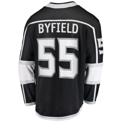LA.Kings #55 Quinton Byfield Fanatics Branded Home Team Breakaway Player Jersey Black Stitched American Hockey Jerseys CROVYIE