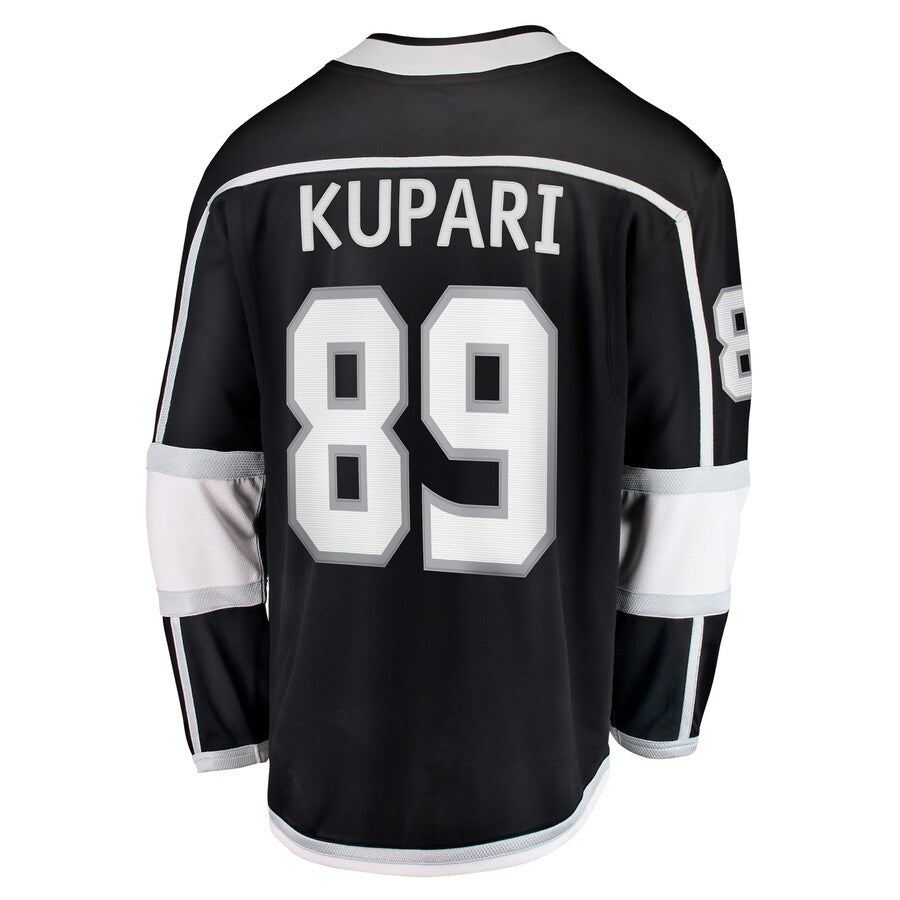 LA.Kings #89 Rasmus Kupari Fanatics Branded Home Breakaway Player Jersey Black Stitched American Hockey Jerseys CROVYIE