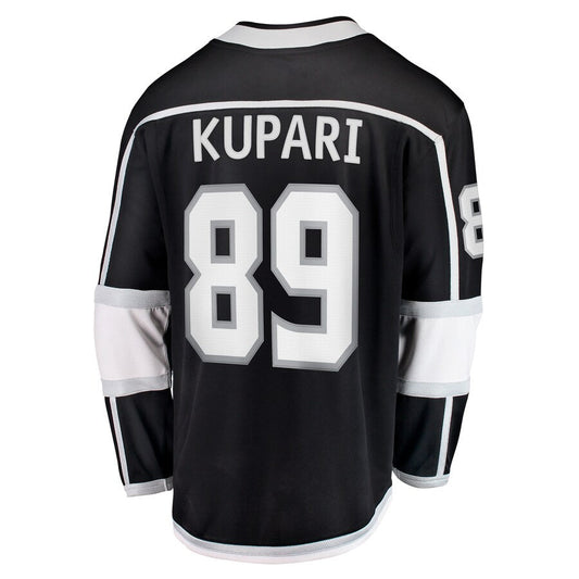 LA.Kings #89 Rasmus Kupari Fanatics Branded Home Breakaway Player Jersey Black Stitched American Hockey Jerseys CROVYIE