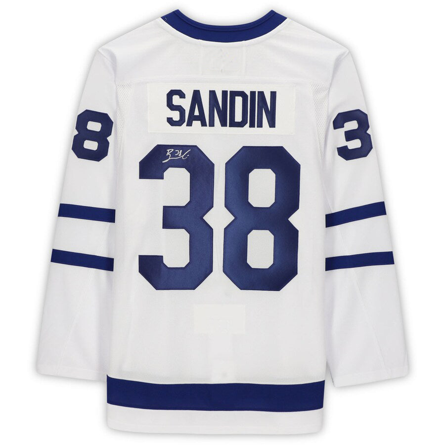 T.Maple Leafs #38 Rasmus Sandin Rasmus Sandin Fanatics Authentic Autographed White  Stitched American Hockey Jerseys CROVYIE