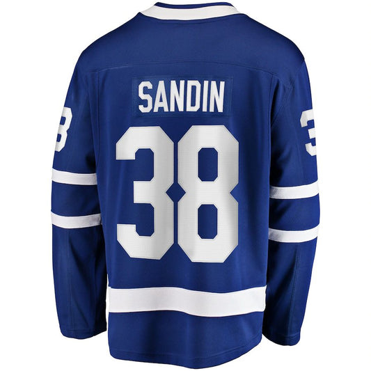 T.Maple Leafs #38 Rasmus Sandin Fanatics Branded Replica Player Jersey Blue Stitched American Hockey Jerseys CROVYIE