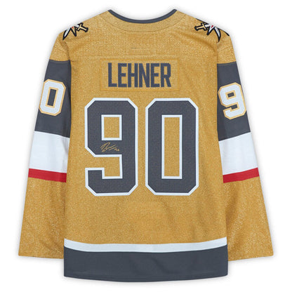 V.Golden Knights #90 Robin Lehner Fanatics Authentic Autographed Gold Alternate Authentic Jersey Hockey Jerseys CROVYIE