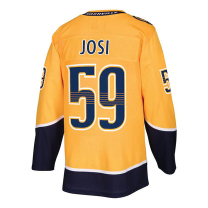 N.Predators #59 Roman Josi Home Authentic Player Jersey Gold Stitched American Hockey Jerseys CROVYIE