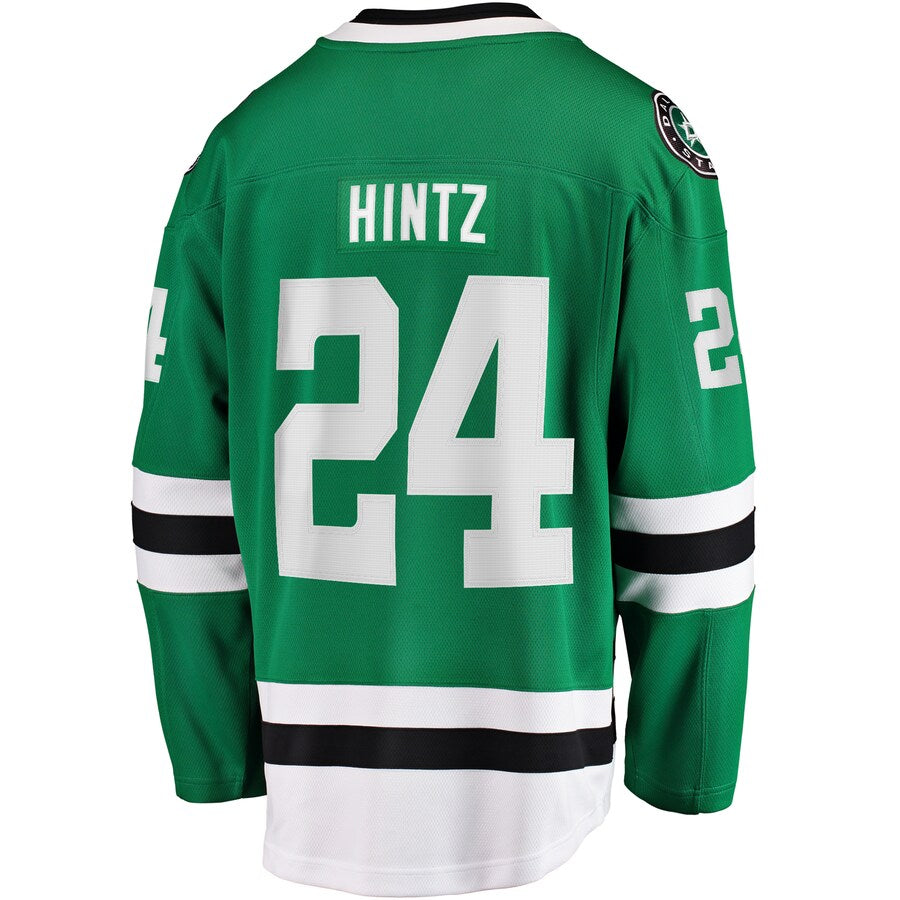D.Stars #24 Roope Hintz Fanatics Branded Home Breakaway Player Jersey  Kelly Green Stitched American Hockey Jerseys CROVYIE