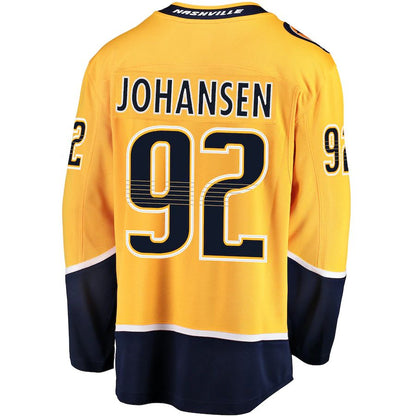 N.Predators #92 Ryan Johansen Fanatics Branded Breakaway Player Jersey Gold Stitched American Hockey Jerseys CROVYIE