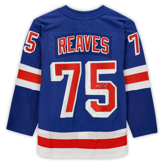 NY.Rangers #75 Ryan Reaves Fanatics Authentic Autographed  Blue Stitched American Hockey Jerseys CROVYIE