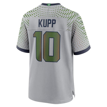 S.Seahawks #10 Cooper Kupp 2025 Rivalries Collection Game Jersey-FAM - Wolf Gray Stitched American Football Jersey-FAM