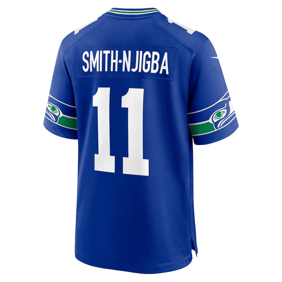 S.Seahawks #11 Jaxon Smith-Njigba Royal Alternate 2 50th Season Game Stitched American Football Jerseys