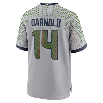 S.Seahawks #14 Sam Darnold 2025 Rivalries Collection Game Jersey-FAM - Wolf Gray Stitched American Football Jersey-FAM