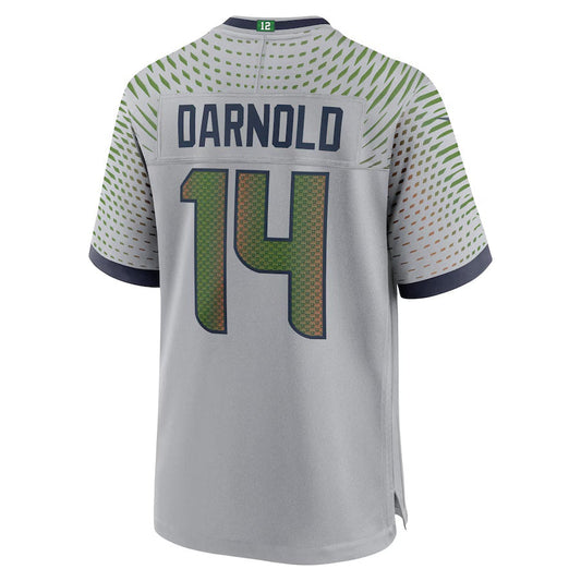 S.Seahawks #14 Sam Darnold 2025 Rivalries Collection Game Jersey-FAM - Wolf Gray Stitched American Football Jersey-FAM