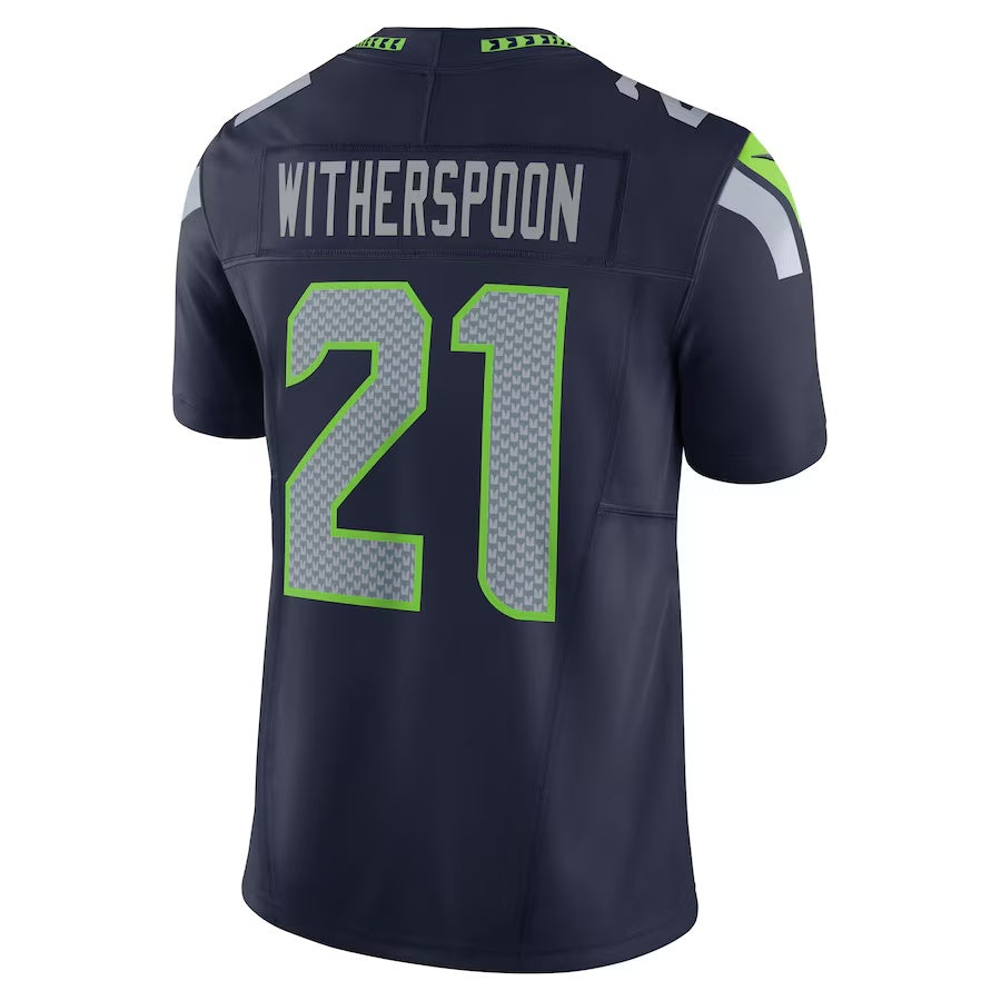S.Seahawks #21 Devon Witherspoon College Navy Team 50th Season Vapor F.U.S.E. Limited American Football Jerseys