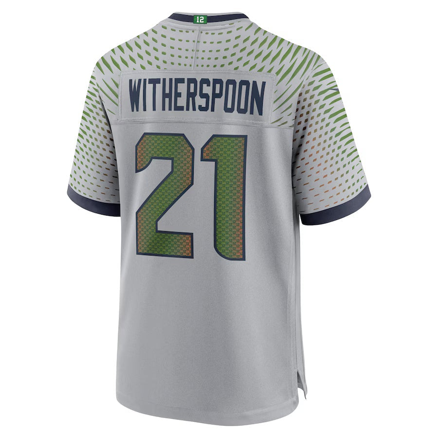 S.Seahawks #21 Devon Witherspoon 2025 Rivalries Collection Game Jersey-FAM - Wolf Gray Stitched American Football Jersey-FAM