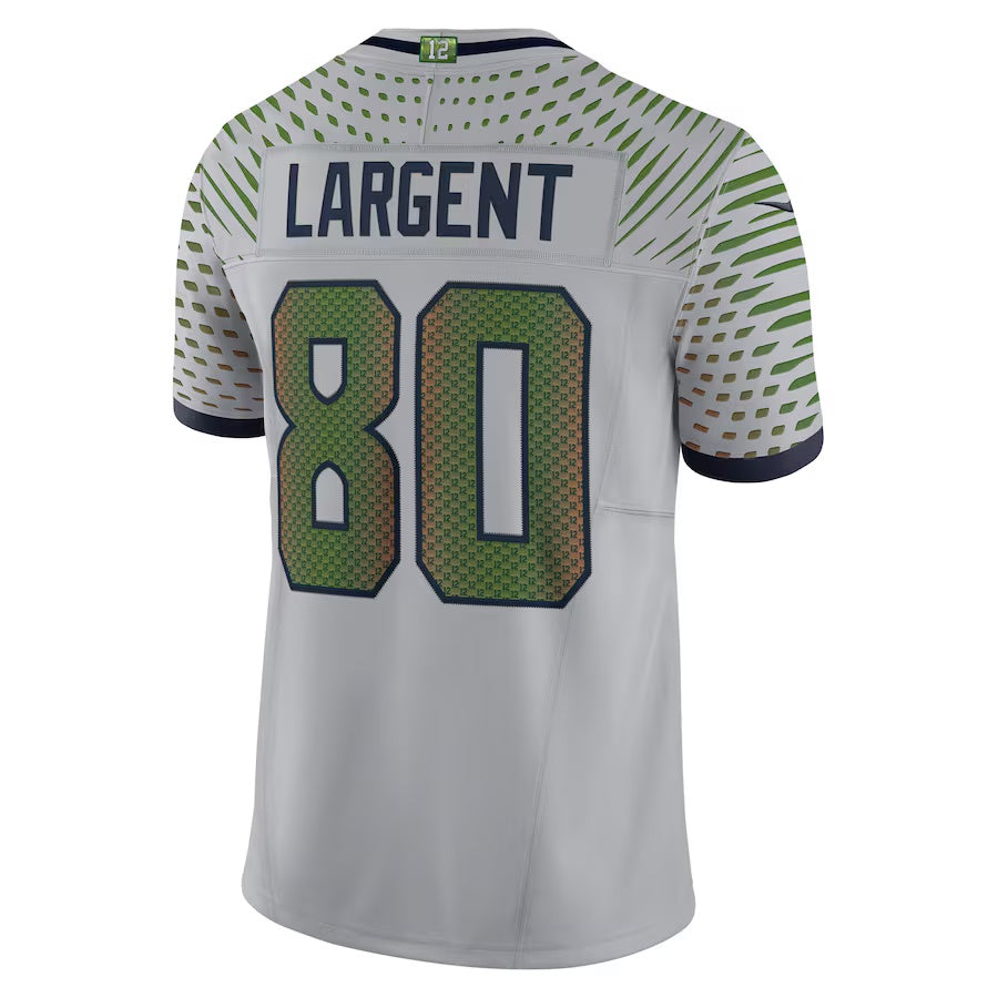 S.Seahawks #80 Steve Largent 2025 Rivalries Collection Retired Player Limited Jersey-FAM - Wolf Gray Stitched American Football Jersey-FAM