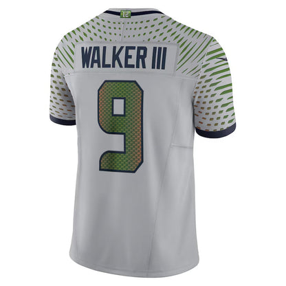 S.Seahawks #9 Kenneth Walker III 2025 Rivalries Collection Limited Jersey-FAM - Wolf Gray Stitched American Football Jersey-FAM
