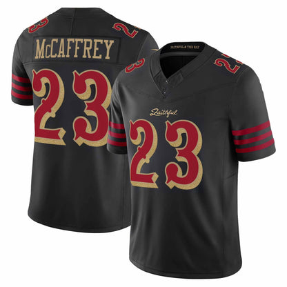 SF.49ers #23 Christian McCaffrey 2025 Rivalries Vapor Limited Jersey-FAM - All Stitched American Football Jersey-FAM