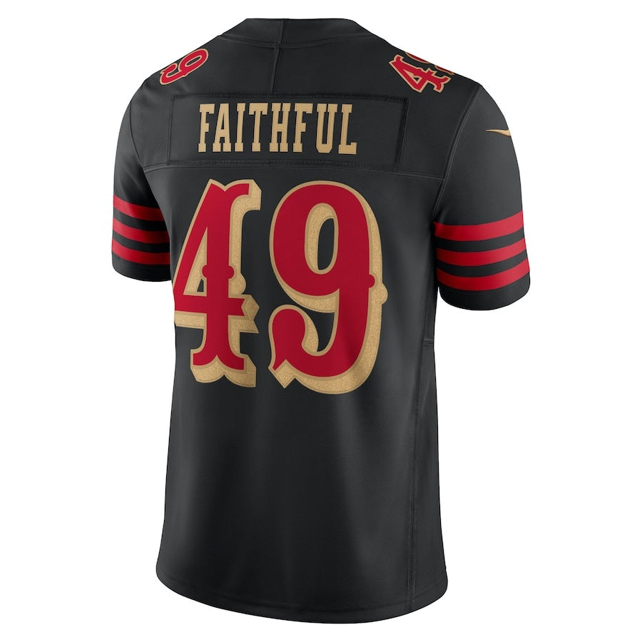 SF.49ers #49 The Faithful 2025 Rivalries Collection Limited Jersey-FAM - Black Stitched American Football Jersey-FAM