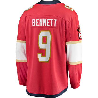 F.Panthers #9 Sam Bennett Fanatics Branded 2017-18 Home Breakaway Replica Jersey Red Stitched American Hockey Jerseys CROVYIE