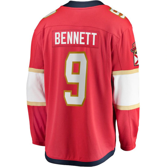 F.Panthers #9 Sam Bennett Fanatics Branded 2017-18 Home Breakaway Replica Jersey Red Stitched American Hockey Jerseys CROVYIE