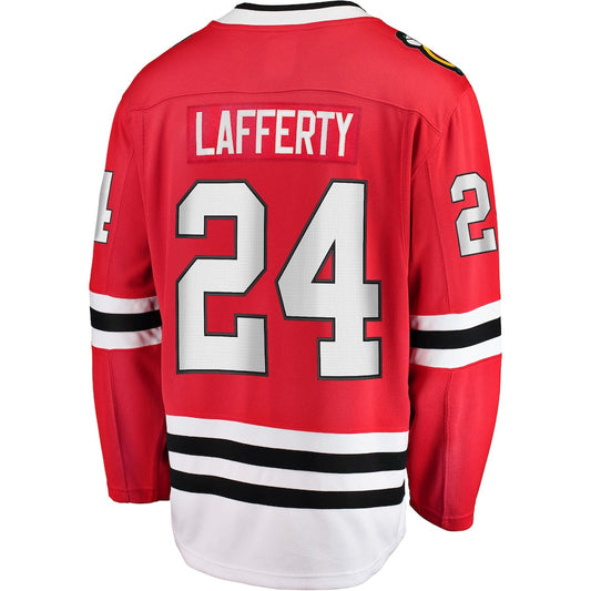C.Blackhawks #24 Fanatics Branded Home Breakaway Player Jersey Red Stitched American Hockey Jerseys CROVYIE