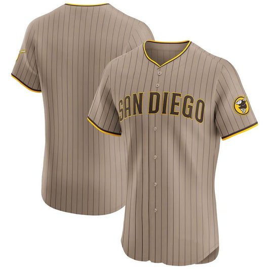 San Diego Padres Alternate Vapor Premier Elite Patch Jersey - Sand Stitched Baseball Jersey
