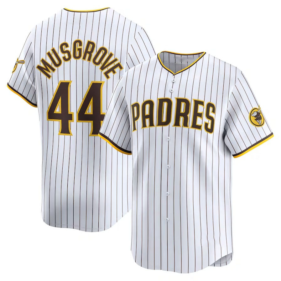 San Diego Padres #44 Joe Musgrove Home Limited Player Jersey - White Stitched Baseball Jersey