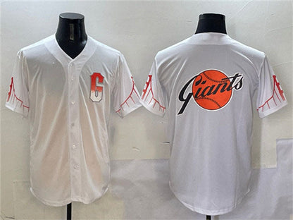 San Francisco Giants Team Big Logo White City Connect Cool Base Stitched Baseball Jersey