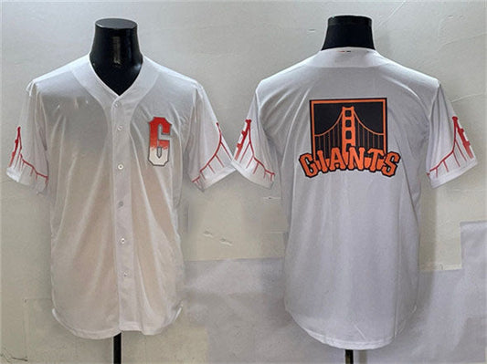 San Francisco Giants Team Big Logo White City Connect Cool Base Stitched Baseball Jersey