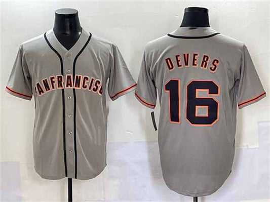 San Francisco Giants #16 Rafael Devers Gray Cool Base Stitched Baseball Jersey