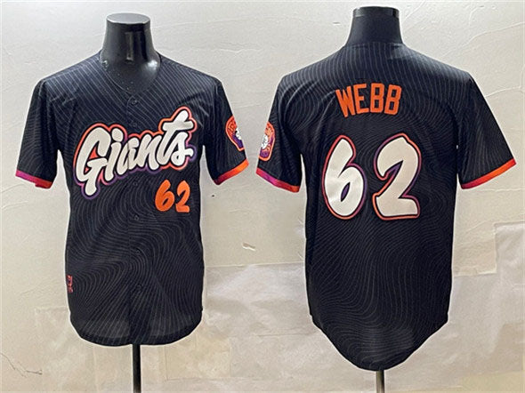 San Francisco Giants #62 Logan Webb Anthracite 2025 City Connect Limited Stitched Baseball Jersey