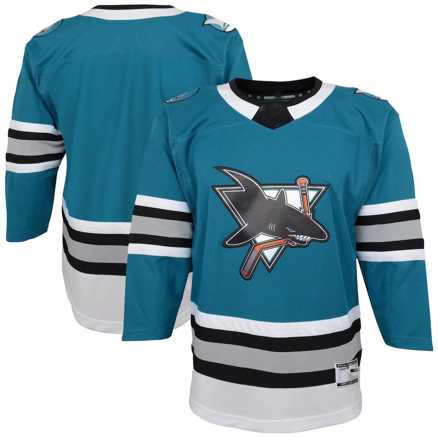 SJ.Sharks 30th Anniversary Premier Jersey Teal Stitched American Hockey Jerseys CROVYIE