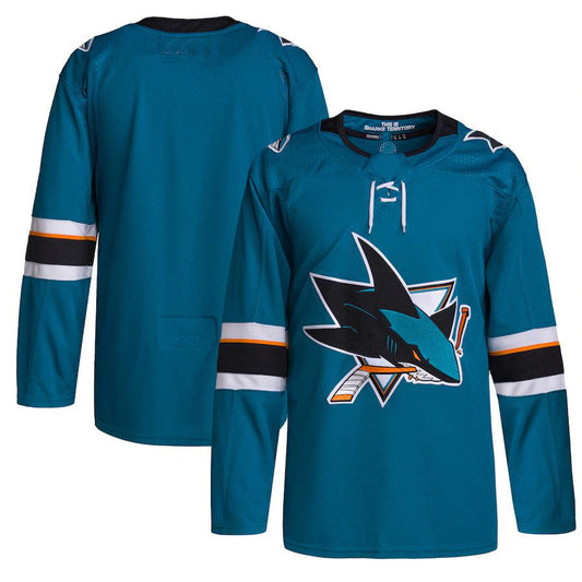 SJ.Sharks 2021-22 Home Primegreen Authentic Pro Jersey Teal Stitched American Hockey Jerseys CROVYIE