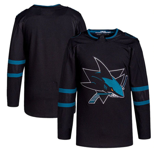 SJ.Sharks Alternate Primegreen Authentic Pro Jersey Black Stitched American Hockey Jerseys CROVYIE
