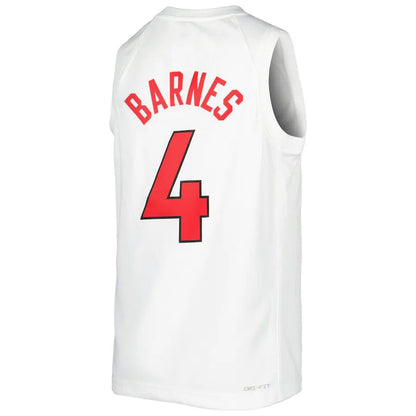 T.Raptors #4 Scottie Barnes  Swingman Player Jersey  White Association Edition Stitched American Basketball Jersey