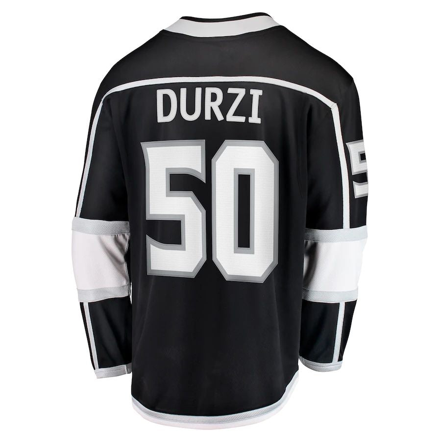 LA.Kings #50 Sean Durzi Fanatics Branded Home Breakaway Player Jersey Black Stitched American Hockey Jerseys CROVYIE